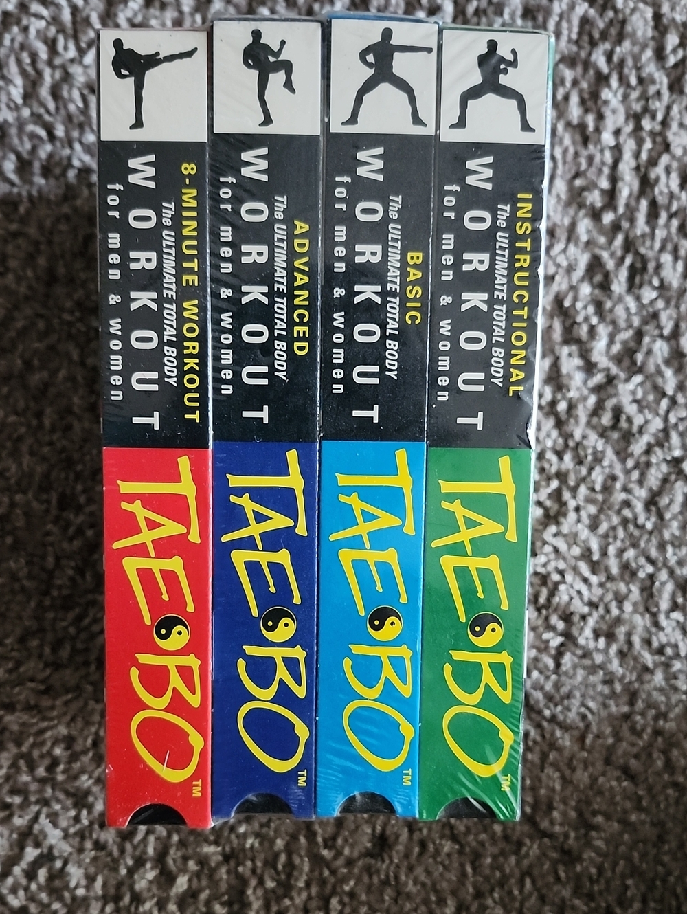 Workout VHS Set - Red, Blue, Teal, Green